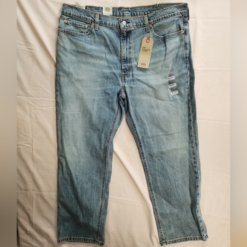 NWT Levi's Men's 541 Athletic Taper Stretch Light Blue Jeans 40X30